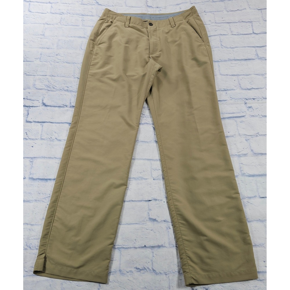 Under Armour Match Play Golf Pants MENS 36x32 Khaki Loose Straight Performance